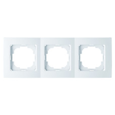 Рамка тройная горизонтальная NILSON Touran белый 24110093