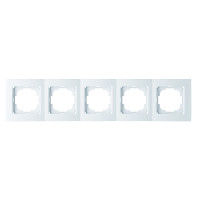 Рамка пятерная горизонтальная NILSON Touran белый 24110095