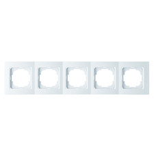 Рамка пятерная горизонтальная NILSON Touran белый 24110095