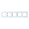 Рамка пятерная горизонтальная NILSON Touran белый 24110095