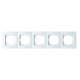 Рамка пятерная горизонтальная NILSON Touran белый 24110095