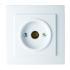 Розетка конечная телевизионная NILSON Touran белый 24111029