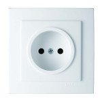Розетка одинарная б/з NILSON Touran белый 24111015