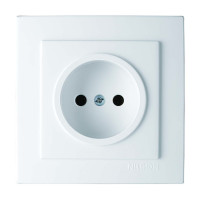Розетка одинарная б/з NILSON Touran белый 24111015