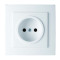 Розетка одинарная б/з NILSON Touran белый 24111015
