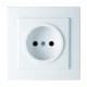 Розетка одинарная б/з NILSON Touran белый 24111015