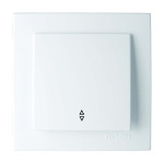 Выключатель проходной одноклавишный NILSON Touran белый 24111007