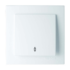Выключатель проходной одноклавишный NILSON Touran белый 24111007
