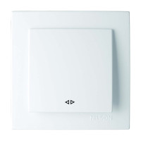 Выключатель промежуточный одноклавишный NILSON Touran белый 24111010