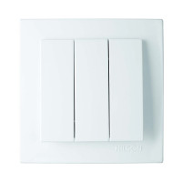 Вимикач триклавішний NILSON Touran білий 24111066