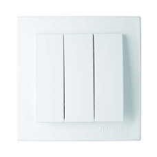 Выключатель трехклавишный NILSON Touran белый 24111066