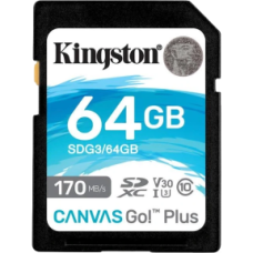 Модуль флэш-памяти Kingston 64GB SDXC Canvas Go Plus 170R C10 UHS-I U3 V30