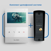 Комплект домофони Slinex SQ-04M(White) + ML-16НR(Black)