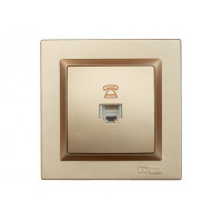 Розетка TF 1-я бронза+кремовый механизм 9610 + 9310 JAZZ LUXEL