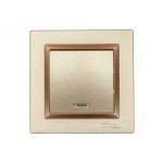 Выключатель 1-кл из подсв. бронза+кремовый механизм LUXEL 9605+9305 JAZZ