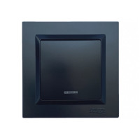 Выключатель 1-кл из подсв. черный+кремовый механизм 9105+9305 JAZZ LUXEL