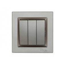 Выключатель 3-кл графит+кремовый механизм 9713+9313 JAZZ LUXEL