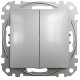 Двухклавишный выключатель SCHNEIDER Sedna Design алюминий SDD113105