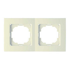 Рамка двойная горизонтальная NILSON Touran крем 24120092