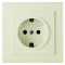 Розетка одинарная с/з NILSON Touran крем 24121017