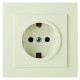 Розетка одинарная с/з NILSON Touran крем 24121017