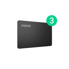 Защищенная бесконтактная карта для клавиатуры AJAX Pass – 3 шт. (black)