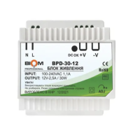 Блок питания PROFESSIONAL DC12 30W BPD-30-12 2,5A под DIN-рейку