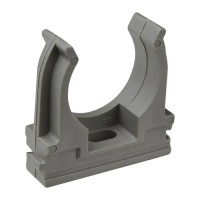 Крепление для гофрированной трубы 25мм светло-серое СКИМ