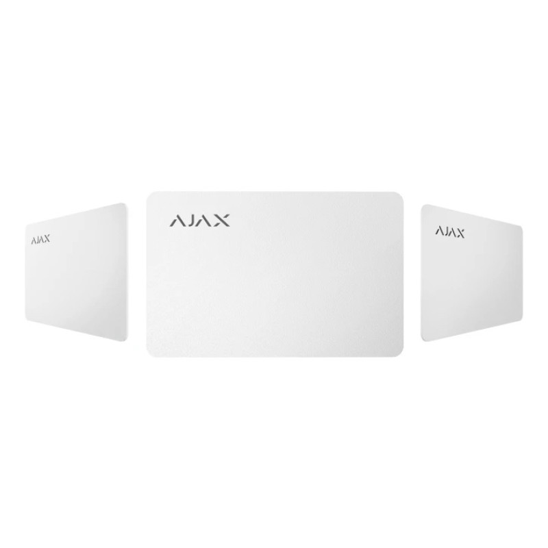 Защищенная бесконтактная карта для клавиатуры AJAX Pass – 10 шт. (white)