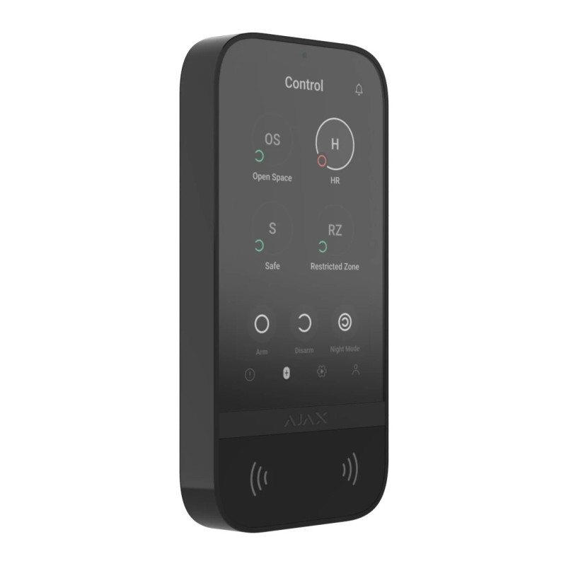 Бездротова клавіатура з сенсорним екраном Ajax KeyPad TouchScreen (8EU) black