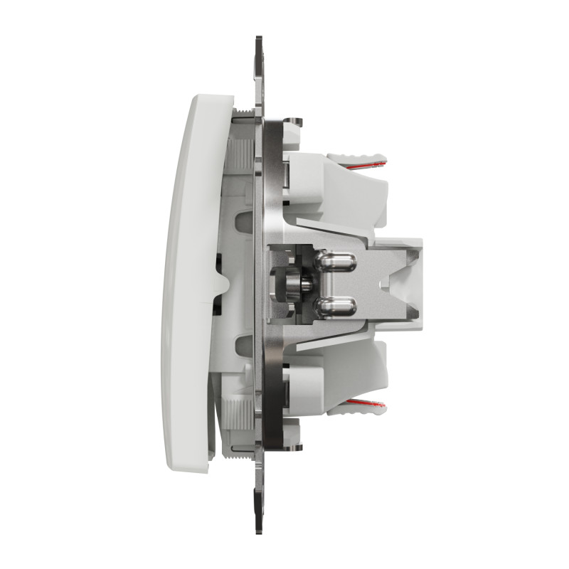 Двухклавишный проходной выключатель SCHNEIDER Sedna Design белый SDD111108