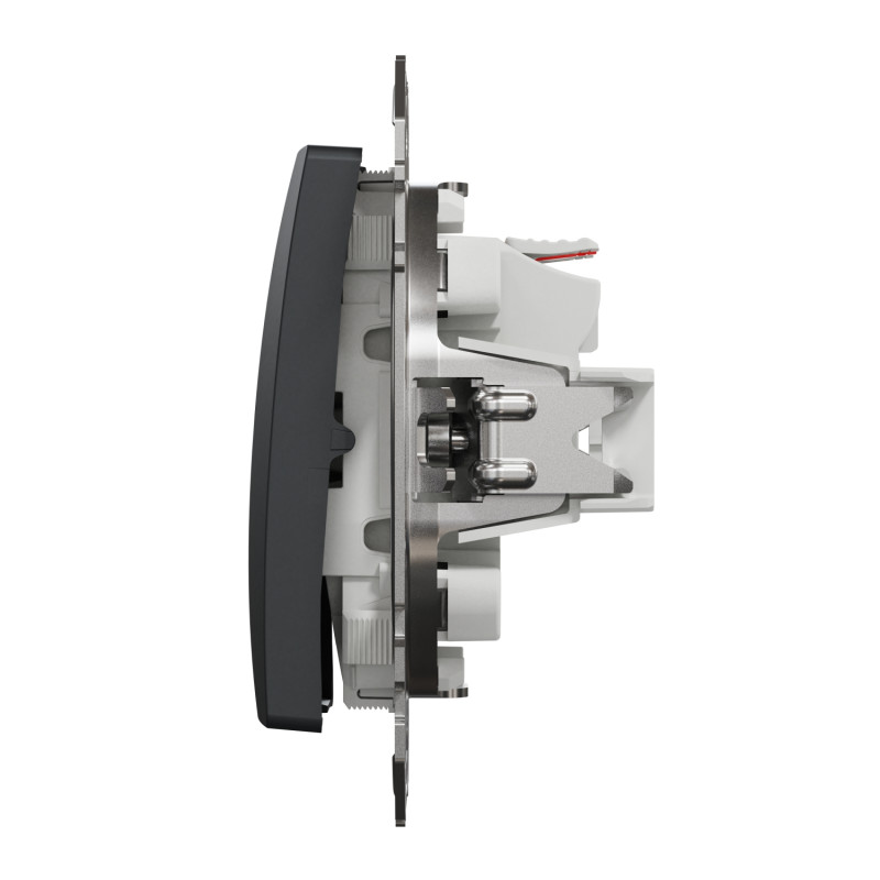 Двоклавішний вимикач SCHNEIDER Sedna Design чорний SDD114105