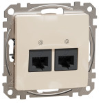 Компьютерная двойная розетка SCHNEIDER Sedna Design cat5E UTP бежевый SDD112452