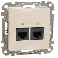 Компьютерная двойная розетка SCHNEIDER Sedna Design cat5E UTP бежевый SDD112452