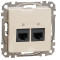 Компьютерная двойная розетка SCHNEIDER Sedna Design cat5E UTP бежевый SDD112452