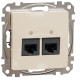 Компьютерная двойная розетка SCHNEIDER Sedna Design cat5E UTP бежевый SDD112452
