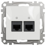 Компьютерная двойная розетка SCHNEIDER Sedna Design cat5E UTP белая SDD111452