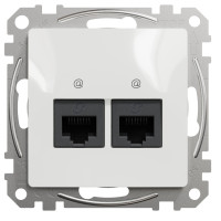 Компьютерная двойная розетка SCHNEIDER Sedna Design cat5E UTP белая SDD111452