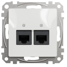 Компьютерная двойная розетка SCHNEIDER Sedna Design cat5E UTP белая SDD111452