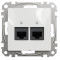 Компьютерная двойная розетка SCHNEIDER Sedna Design cat5E UTP белая SDD111452