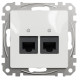 Компьютерная двойная розетка SCHNEIDER Sedna Design cat5E UTP белая SDD111452