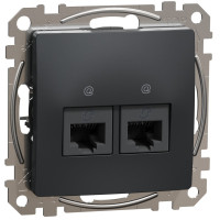 Компьютерная двойная розетка SCHNEIDER Sedna Design cat5E UTP черный SDD114452