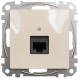 Компьютерная одинарная розетка SCHNEIDER Sedna Design cat5E UTP бежевый SDD112451