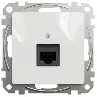 Компьютерная одинарная розетка SCHNEIDER Sedna Design cat5E UTP белая SDD111451