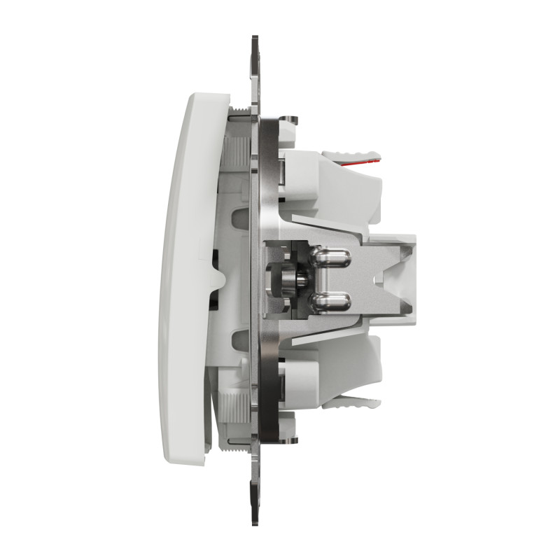 Одноклавишный проходной выключатель SCHNEIDER Sedna Design белый SDD111106