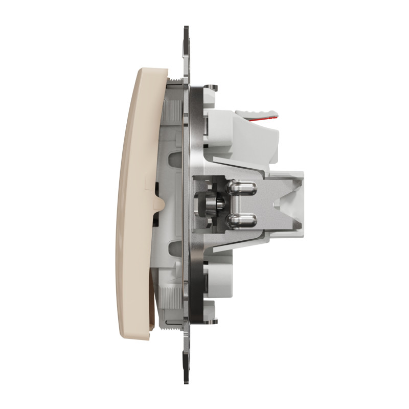 Одноклавишный выключатель SCHNEIDER Sedna Design бежевый SDD112101