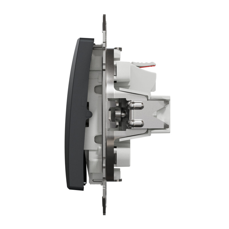 Одноклавишный выключатель SCHNEIDER Sedna Design черный SDD114101