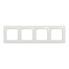 Рамка четверная горизонтальная SCHNEIDER Sedna Design белая SDD311804