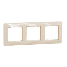 Рамка трійна горизонтальна SCHNEIDER Sedna Design бежевий SDD312803 
