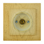 Розетка концевая телевизионная NILSON Touran клен 24281028